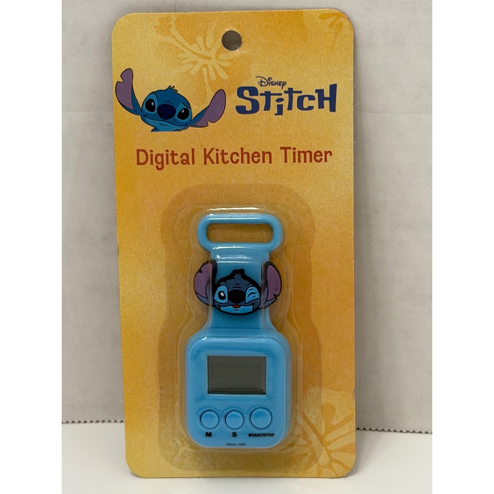 Disney Lilo & Stitch Blue Digital Kitchen Timer Magnetic Winking Stitch 1225A
